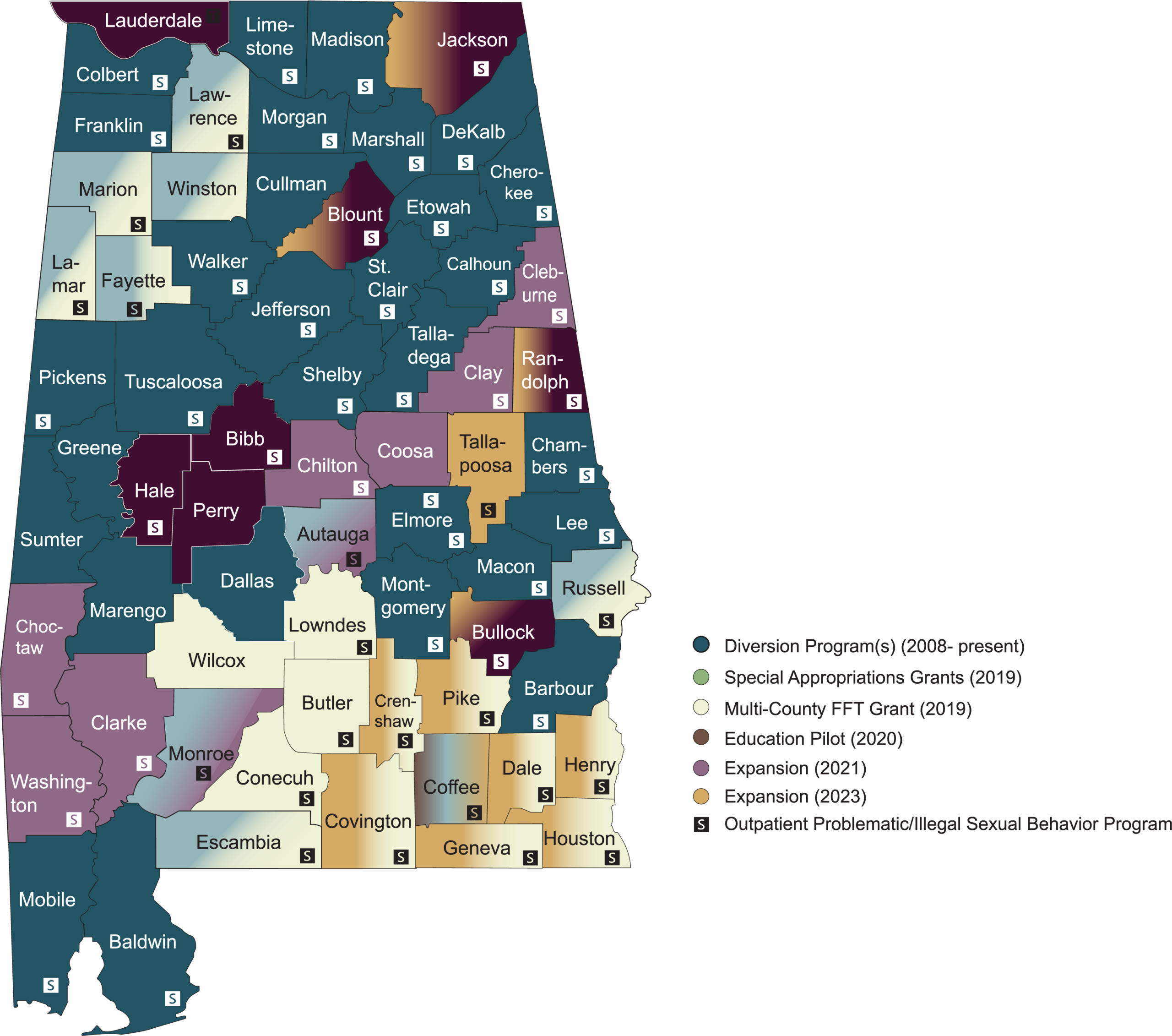 Map of Diversion Programs